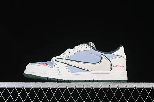 All categories Air Jordan Jordan series basketball shoes Air Jordan 1 Low High-end customized low-top sneakers Travis Scott x Fragment Design x Air Jordan 1 Low OG SP AJ1 Joe 1 Supreme joint beige gray military green low-top cultural casual sneakers JW1188-149